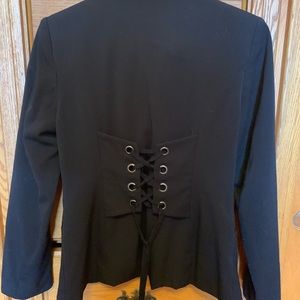 Black, corset style blazer